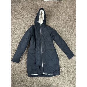 Abercrombie & Fitch Women's Black Sherpa Lined Military Parka Jacket Size Xsmall